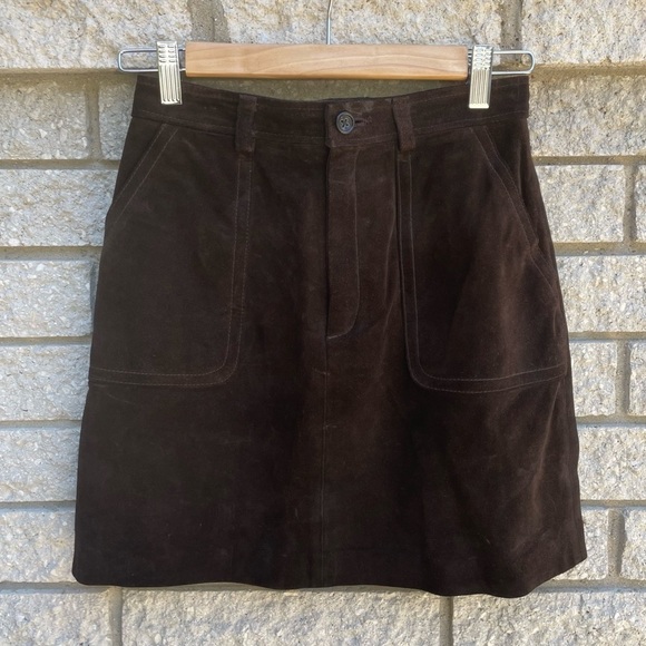 Banana Republic Dresses & Skirts - Banana Republic Genuine Suede Leather A-Line Mini Skirt